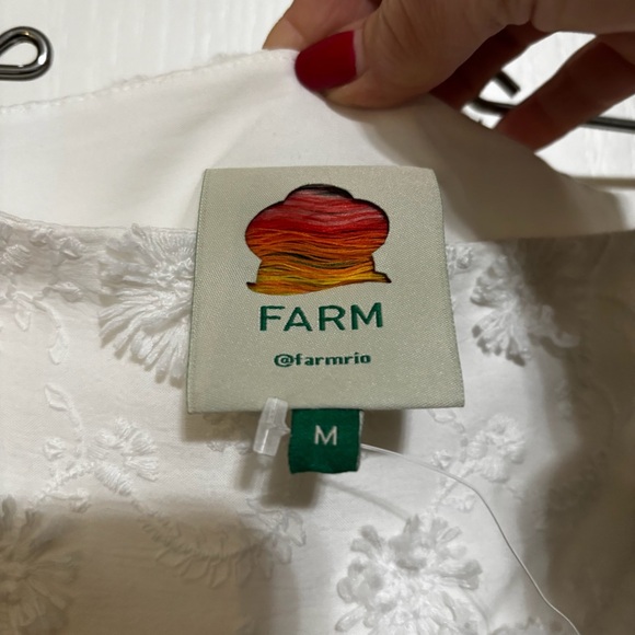 Farm Rio Off-White 3d Flower Midi Skirt Size M - Picture 5 of 7